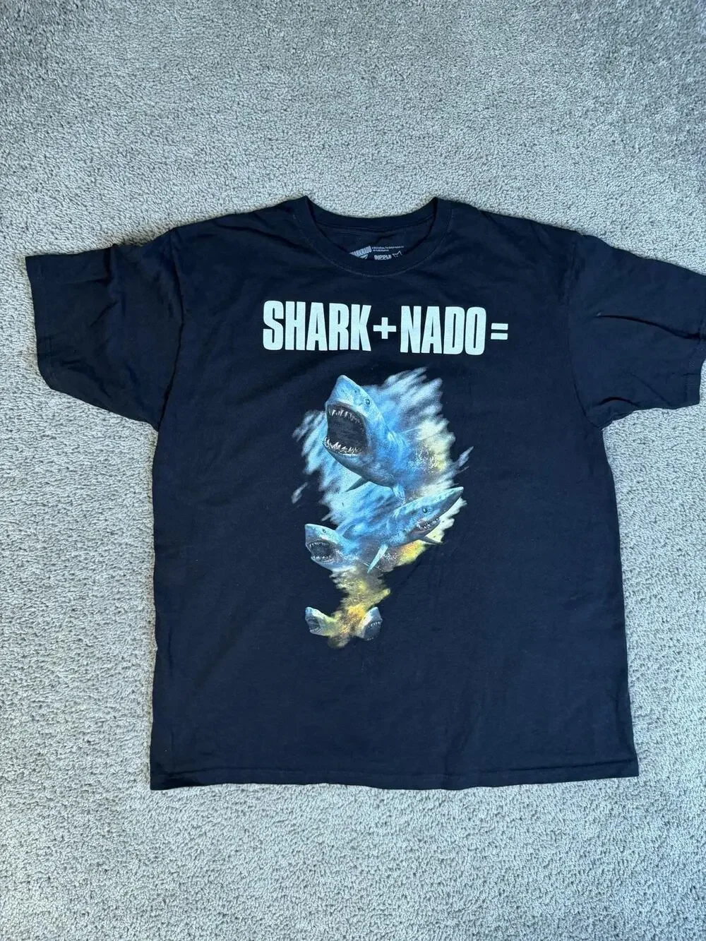 Ripple Junction Shirt Mens XL Black Sharknado Graphic Crew Neck Cotton